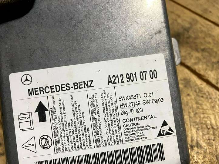 Mercedes-Benz E W212 (2009 - 2016)  a2129010700 Блок управления надувных подушек