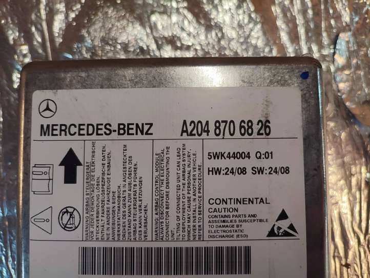 Mercedes-Benz C W204 (2007 - 2014)  A2048706826 Блок управления надувных подушек