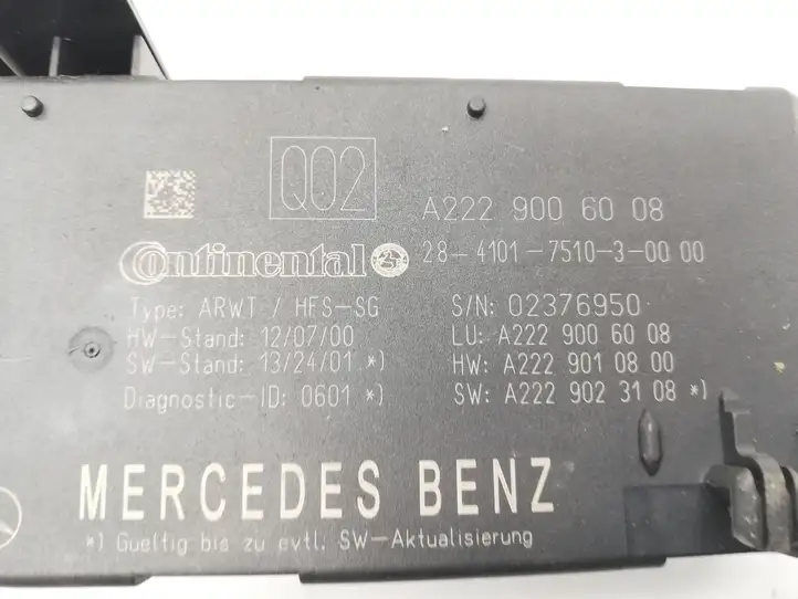 Mercedes-Benz C W205 (2014 - 2021) A2229006008 Блок управления крышкой багажника — фото 2