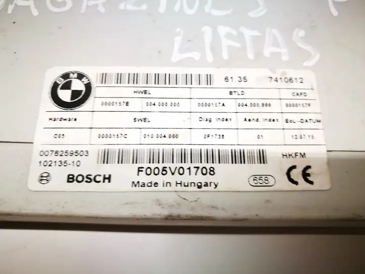 BMW 3 GT F34 (2013 - 2017) 61357410612 Блок управления крышкой багажника — фото 8