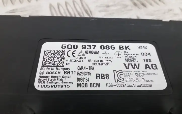 Volkswagen PASSAT B8 (2015 - ) 5Q0937086BK Модуль комфорта — фото 3