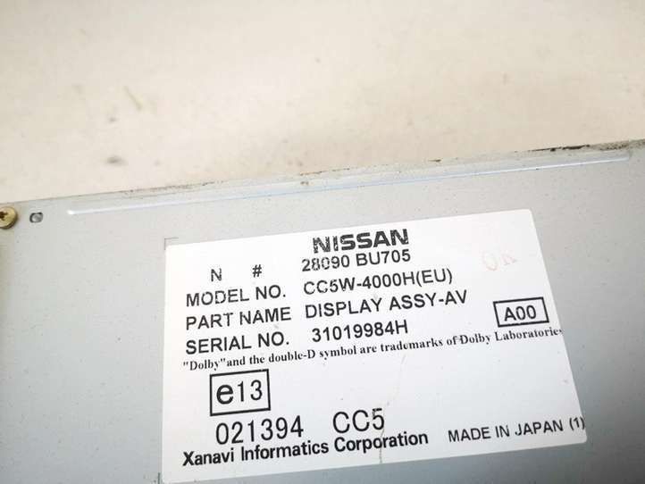 Nissan Almera Tino (2000 - 2006)  28090bu705 Экран/ дисплей / маленький экран