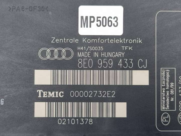 Audi A4 (2007 - 2011)  8E0959433CJ Mодуль kомфортa