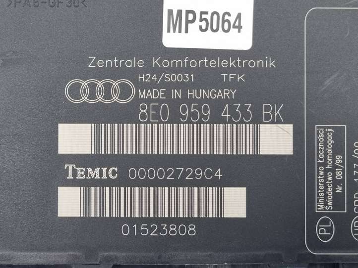 Audi A4 (2007 - 2011)  8E0959433BK Mодуль kомфортa