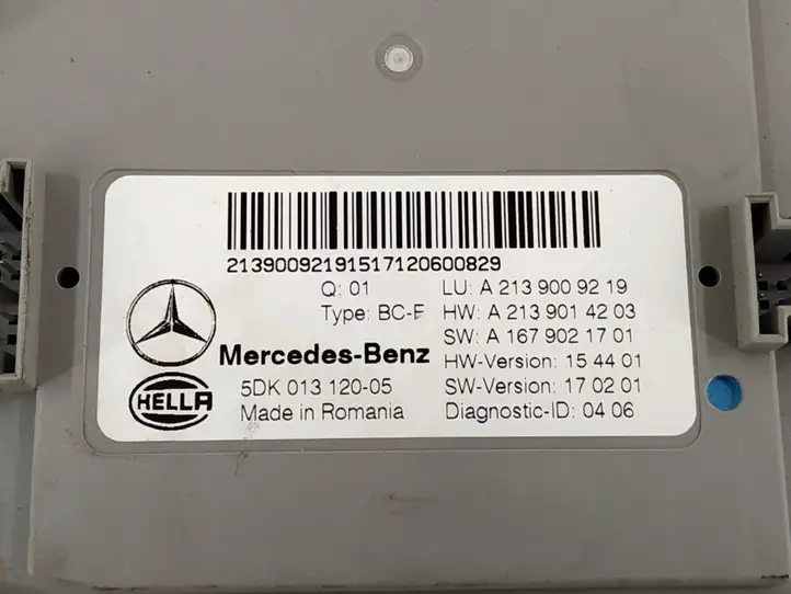 Mercedes-Benz E W213 (2016 - ) Модуль комфорта — фото 2