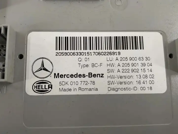 Mercedes-Benz GLC X253/C253 (2015 - ) Модуль комфорта — фото 2