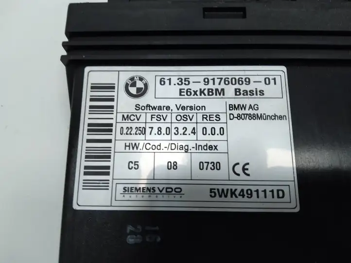 BMW 5 E60 E61 (2004 - 2010) 9176069 Модуль комфорта — фото 4