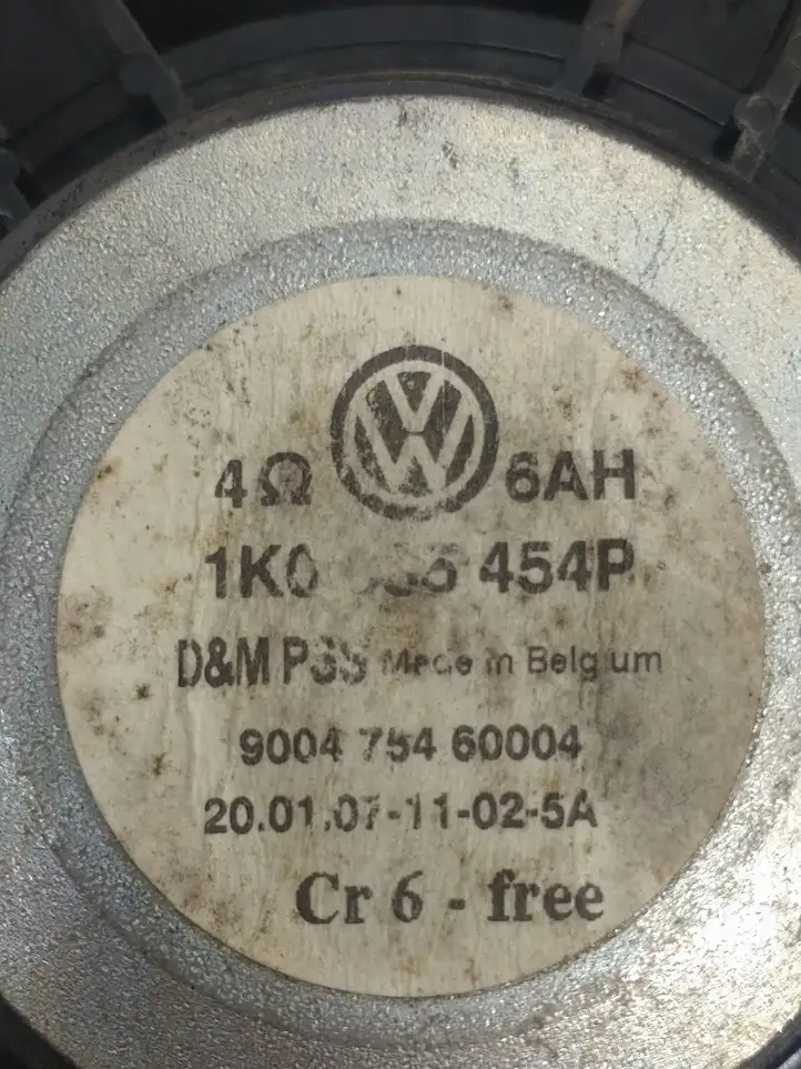 Volkswagen Golf V (2003 - 2009)  1K0035454P Громкоговоритель (громкоговорители) в передних дверях