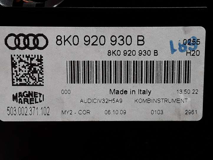 Audi A4 (2007 - 2011)  8K0920930B Спидометр (приборный щиток)
