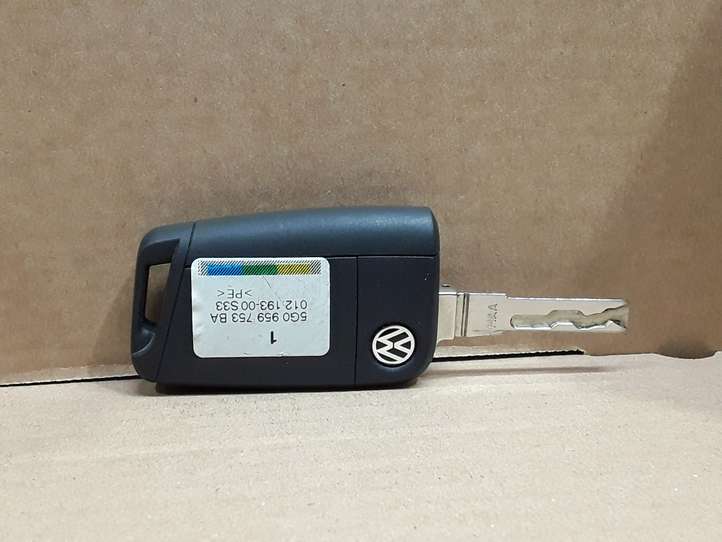 Volkswagen Golf VII (2013 - 2019)  5G0959752BA Ключ / карточка зажигания