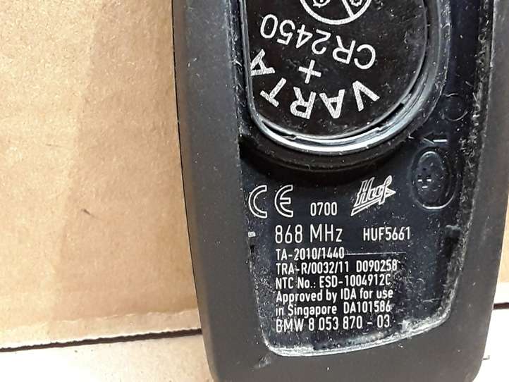 BMW 3 F30 F35 F31 (2012 - 2018)  8053870 Ключ / карточка зажигания