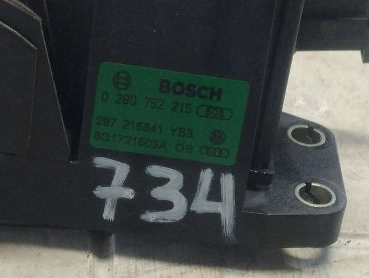 Skoda Fabia Mk1 (6Y) (1999 - 2007)  0280752215 Педаль акселератора