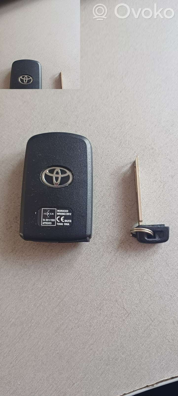 Toyota RAV 4 (XA40) (2012 - 2018)   Ключ / карточка зажигания