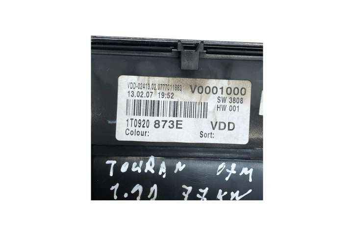 Volkswagen Touran I (2003 - 2010)  1T0920873E Спидометр (приборный щиток)