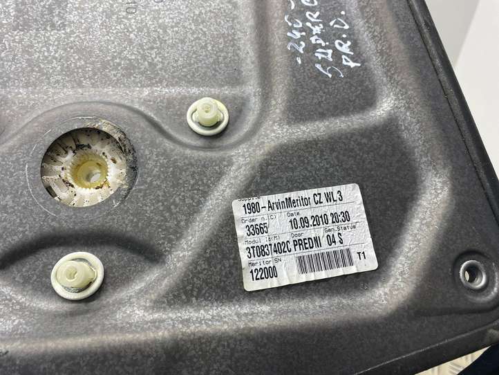 Skoda Superb B6 (3T) (2008 - 2015)  3T08374202C Механизм для электрического подъема окон передней двери (без двигателя)