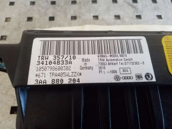 Volkswagen PASSAT B7 (2011 - 2014)  3AA880204 Подушка безопастности пассажира