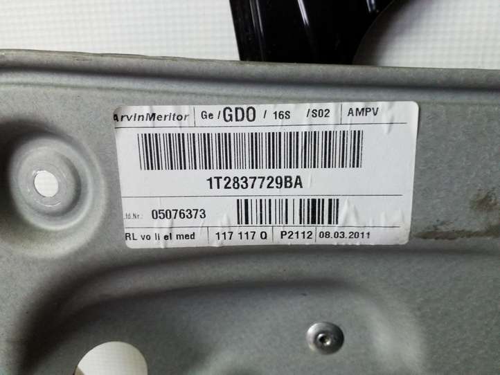 Volkswagen Touran II (2010 - 2016)  1T2837729BA Механизм для электрического подъема окон передней двери (без двигателя)