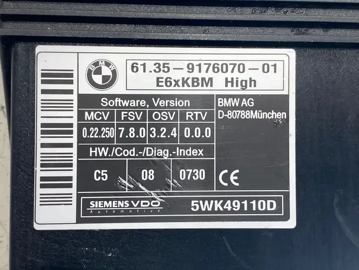 BMW 5 E60 E61 (2004 - 2010) 9176070 Модуль комфорта — фото 4