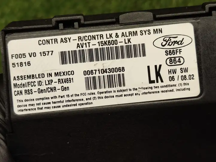 Ford Fiesta (2013 - 2017) AV1T15K600LK Модуль комфорта — фото 2