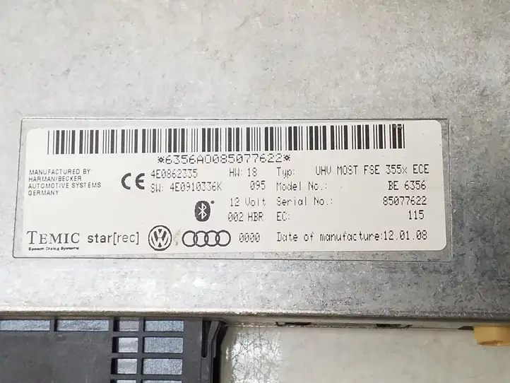 Audi A6 S6 C6 4F (2004 - 2008) 4E0862335 Прочие блоки управления — фото 3