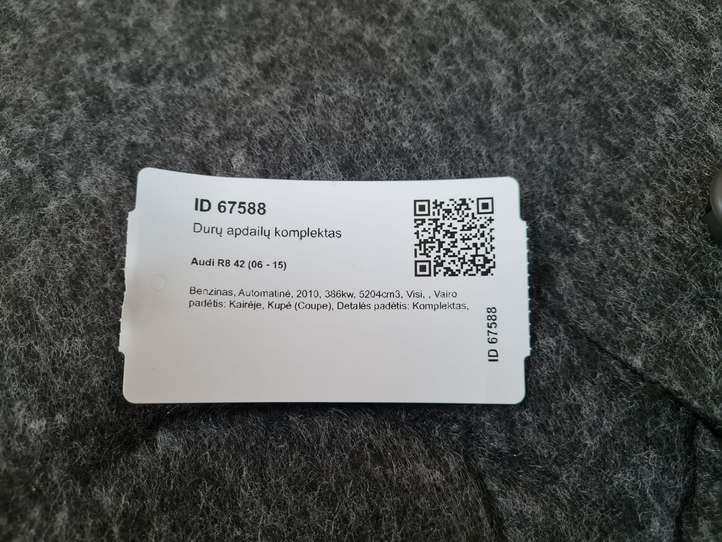 Audi R8 42 (2006 - 2015)  420867899 Комплект отделки дверей