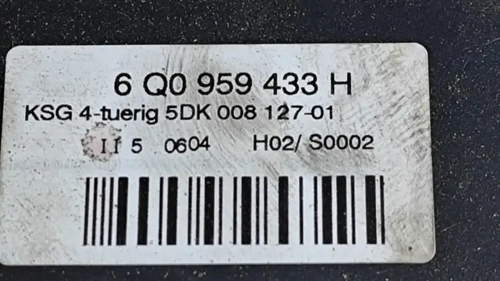 Skoda Fabia Mk1 (6Y) (1999 - 2007) 6Q0959433H Прочие блоки управления — фото 2