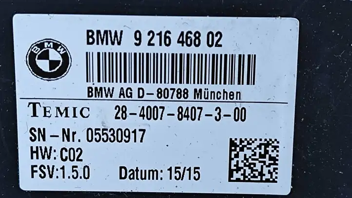BMW 7 F01 (2008 - 2016) 9216468 Реле обогрева — фото 3