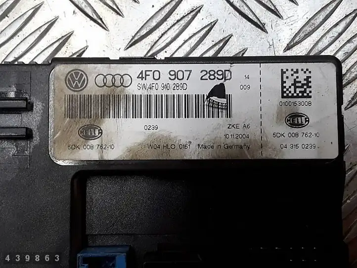 Audi A6 S6 C6 4F (2004 - 2008) 4F0907289D Модуль комфорта — фото 4
