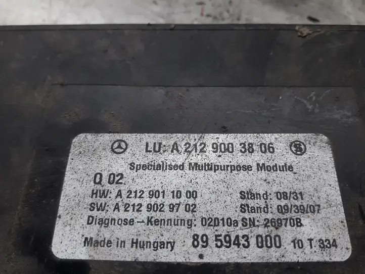 Mercedes-Benz E W212 (2009 - 2016) A2129003860 Модуль комфорта — фото 3