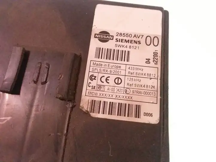 Nissan Primera (2001 - 2008) 28550AV7 Модуль комфорта — фото 3