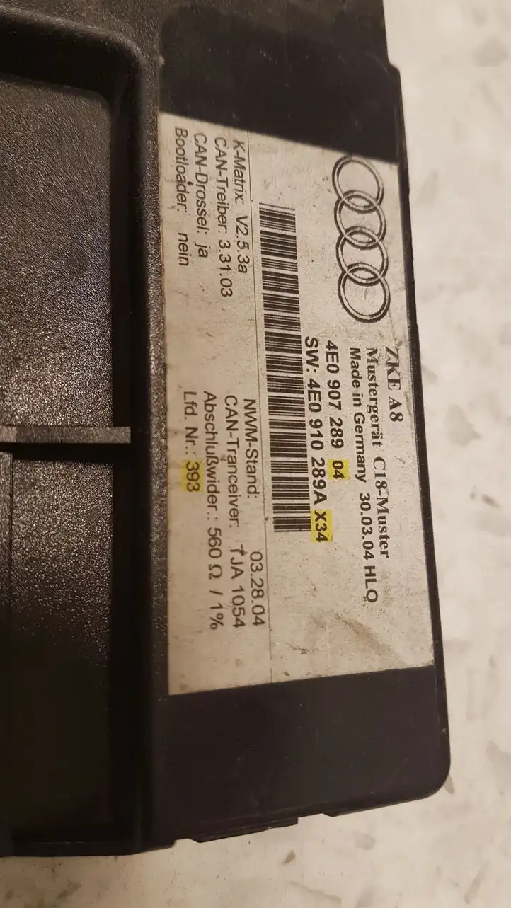 Audi A8 S8 D3 4E (2005 - 2007) 4E0907289 Модуль комфорта — фото 2