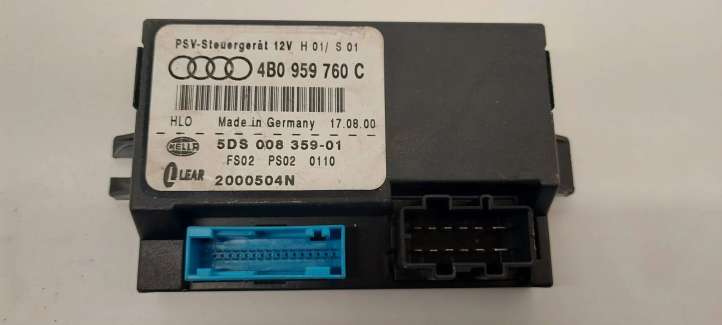 4B0959760C Audi A6 S6 C5 4B Sėdynės valdymo blokas