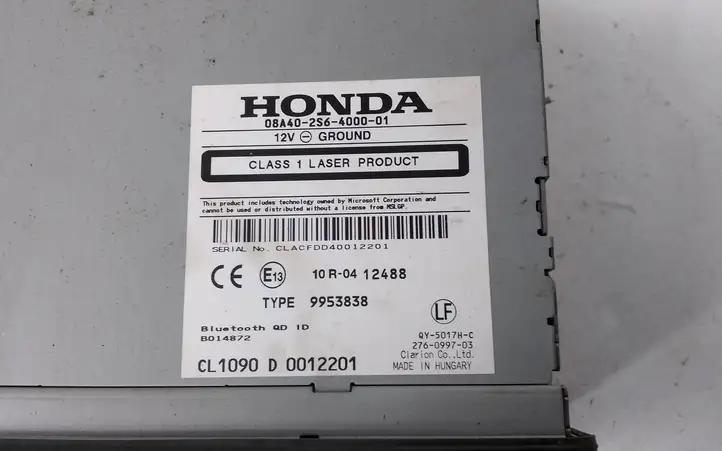 Honda CR-V (2012 - 2016) 08A402S6400001 Магнитола / мультимедийная система — фото 2