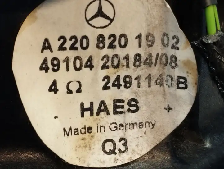 Mercedes-Benz S W220 (1998 - 2006) A2208201902 Динамики задних дверей — фото 11