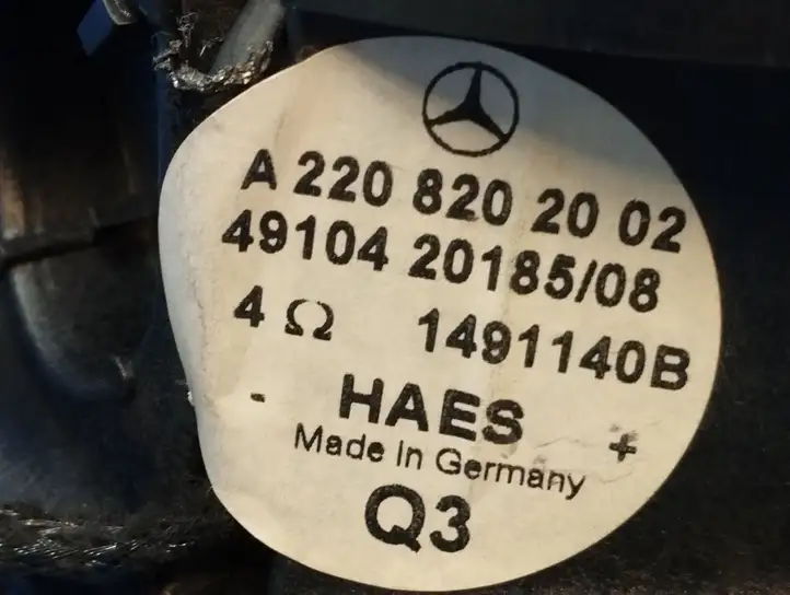 Mercedes-Benz S W220 (1998 - 2006) A2208202002 Динамики задних дверей — фото 10