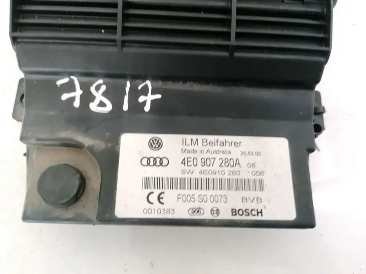 Audi A8 S8 D3 4E (2002 - 2005) 4E0907280A Прочие блоки управления — фото 3