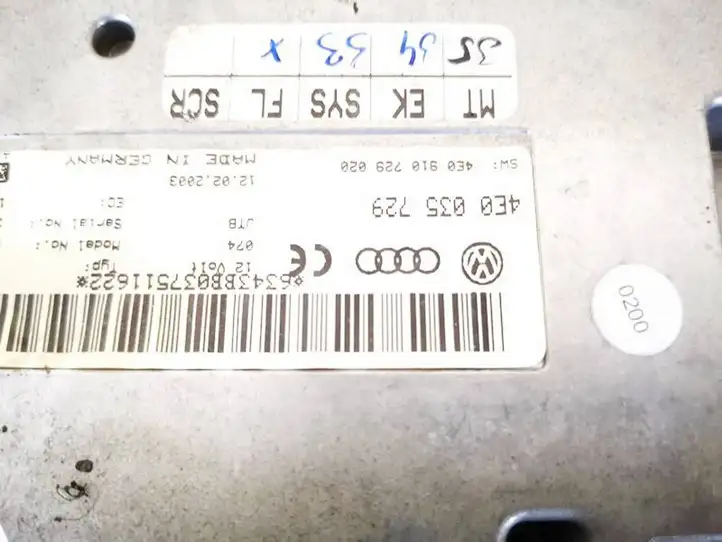 Audi A8 S8 D3 4E (2002 - 2005) 4e0035729 Прочие блоки управления — фото 2
