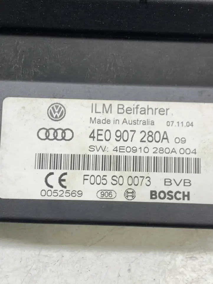 Audi A8 S8 D3 4E (2002 - 2005) 4E0907280A Прочие блоки управления — фото 2