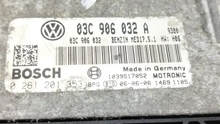 Volkswagen Golf V (2003 - 2009) 03C906032A Блок управления двигателем (ЭБУ) — фото 2
