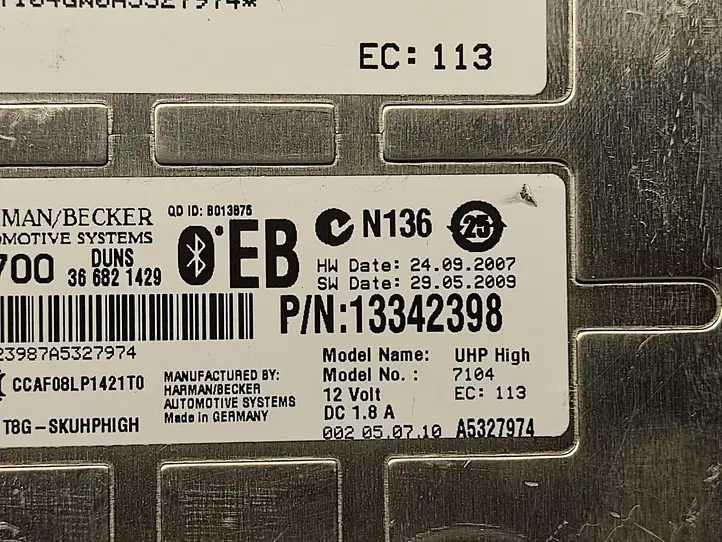 Opel Astra J (2009 - 2012) 13342398 Bluetooth модуль — фото 3