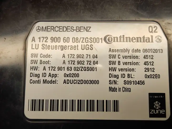 Mercedes-Benz E W212 (2009 - 2016) A1729006008 Прочие блоки управления — фото 2