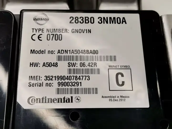 Nissan Leaf I (ZE0) (2010 - 2017) 283B03NM0A Прочие блоки управления — фото 3