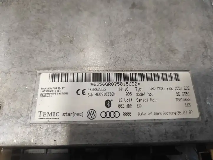 Audi A6 S6 C6 4F (2004 - 2008) 4E0862335 Прочие блоки управления — фото 3