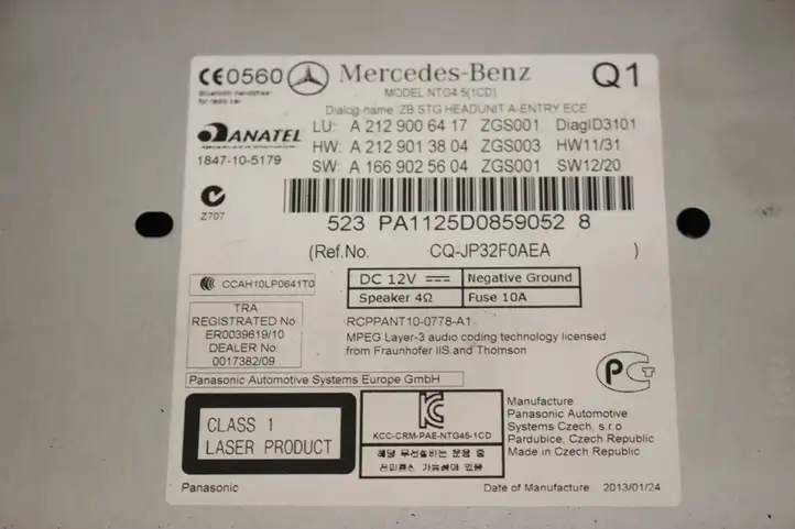 Mercedes-Benz E C207 W207 (2009 - 2017) A2129006417 Магнитола / мультимедийная система — фото 2
