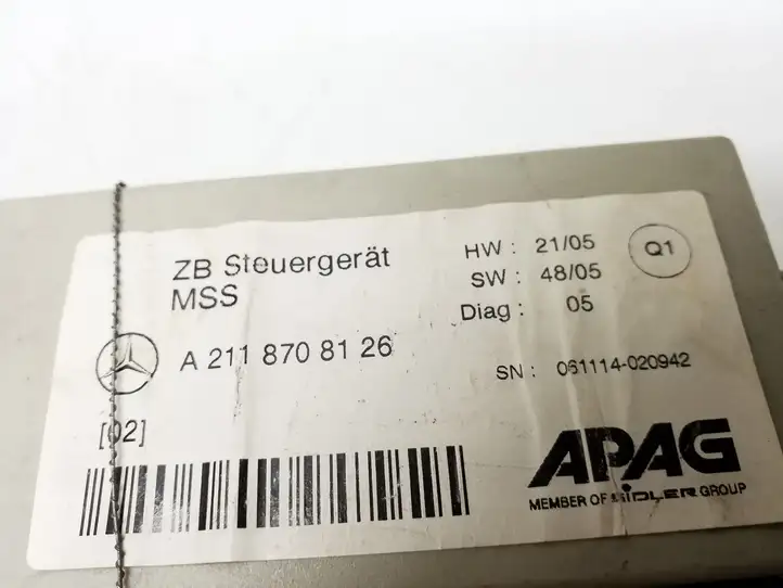 Mercedes-Benz E W211 (2002 - 2009)  A2118708126 Другие блоки управления / модули