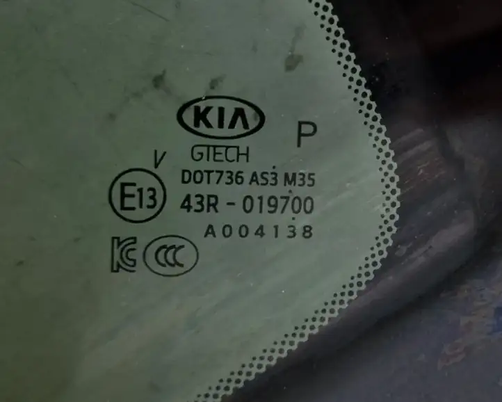 Kia Soul (2019 - ) 43R019700 Заднее боковое стекло — фото 7