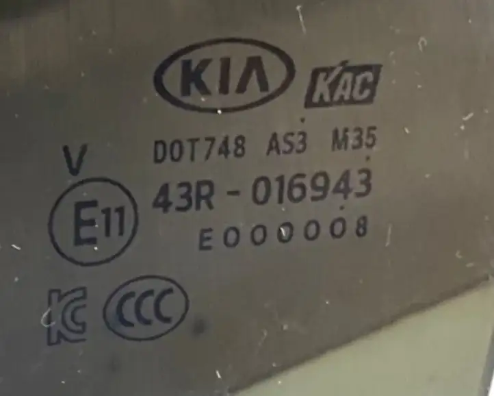 Kia Soul (2019 - ) 43R016943 Стекло задней двери — фото 6