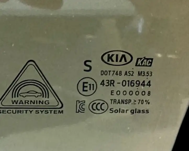 Kia Soul (2019 - ) 43R016944 Стекло передней двери — фото 8