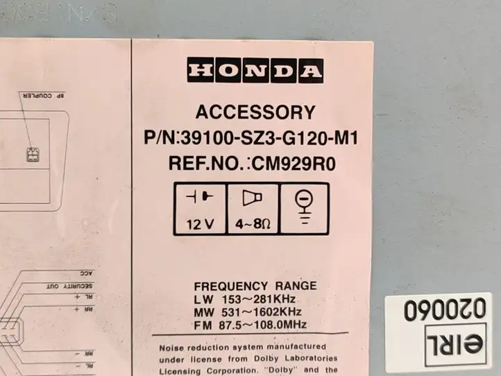 Honda Legend III KA9 (1996 - 2006) 39100SZ3G120 Магнитола / мультимедийная система — фото 8