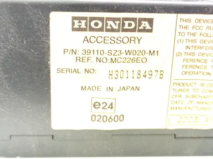 Honda Legend III KA9 (1996 - 2006) 39110SZ3W020 CD/DVD чейнджер — фото 2